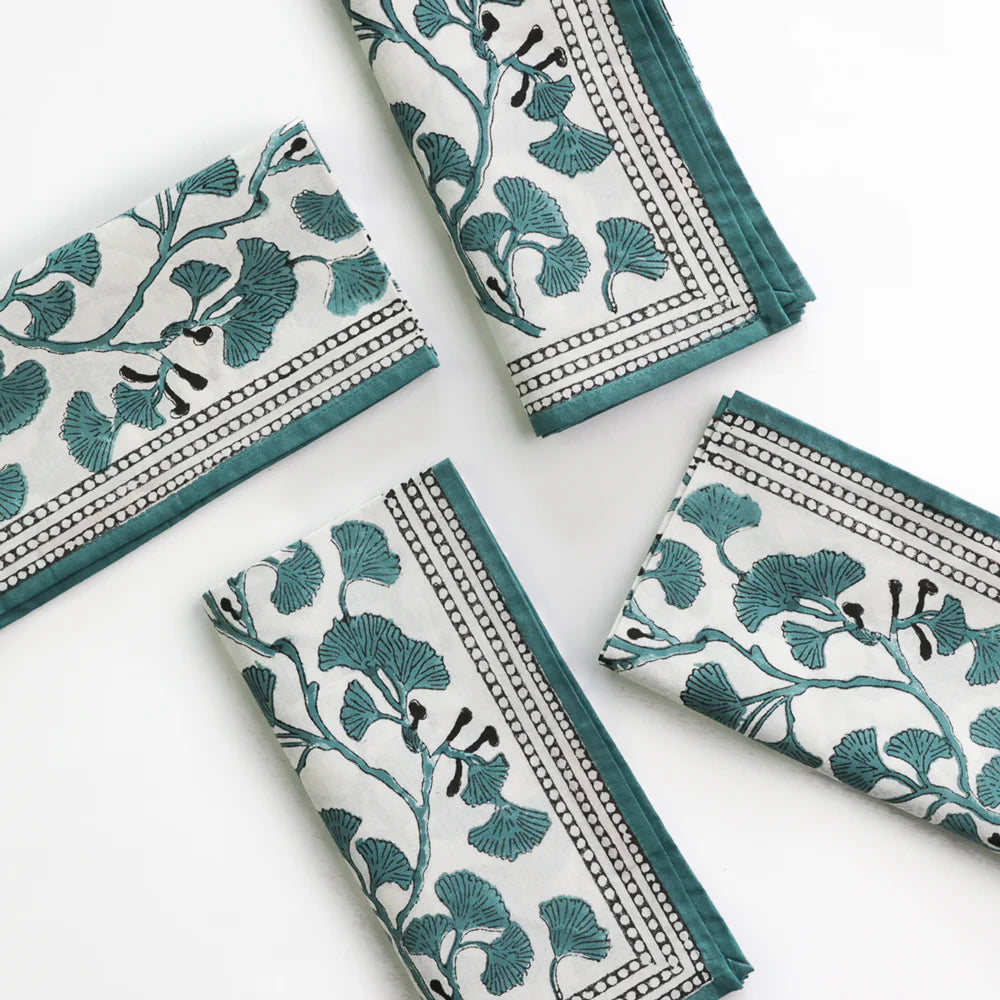 NAPKIN GINKGO TEAL