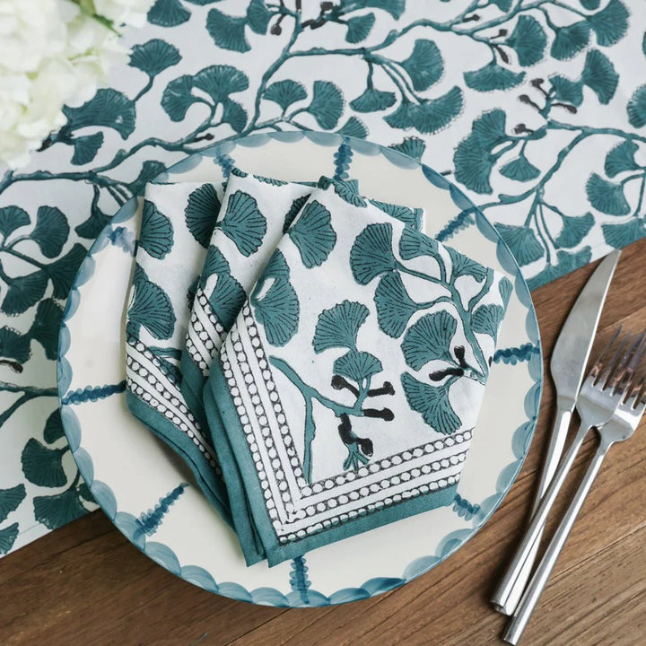 NAPKIN GINKGO TEAL