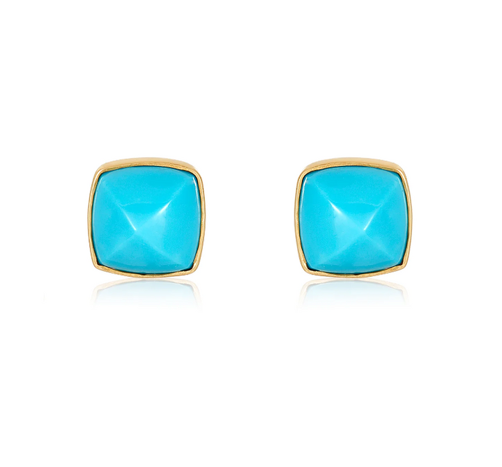 EARRING TURQUOISE PYRAMID #75235