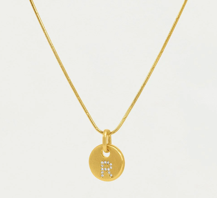 NECKLACE PAVE INITIAL PENDANT