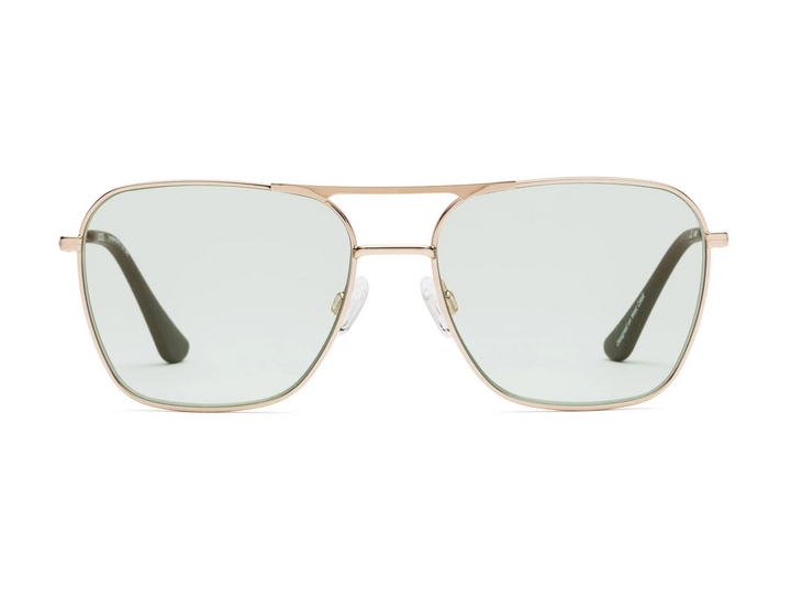 READERS HOOPER POLISHED GOLD GREEN