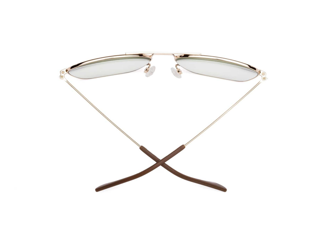 READERS HOOPER POLISHED GOLD GREEN