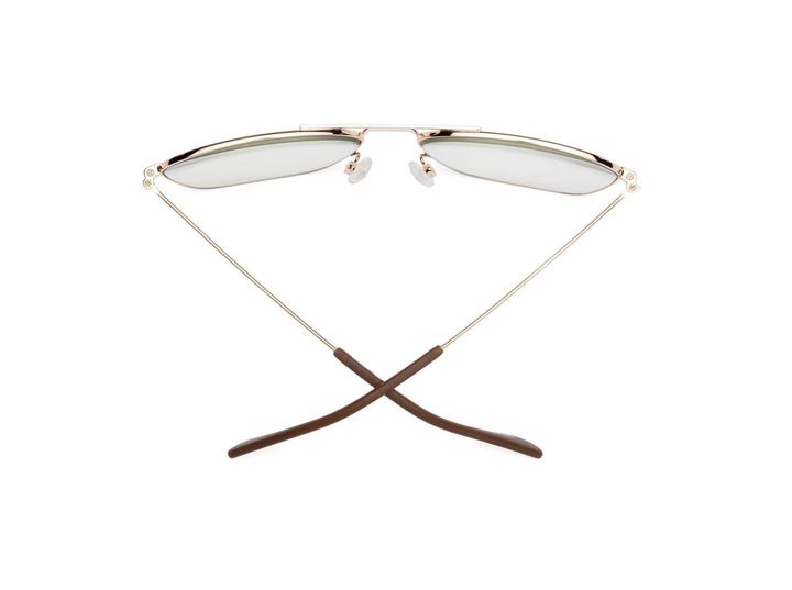 READERS HOOPER POLISHED GOLD GREEN