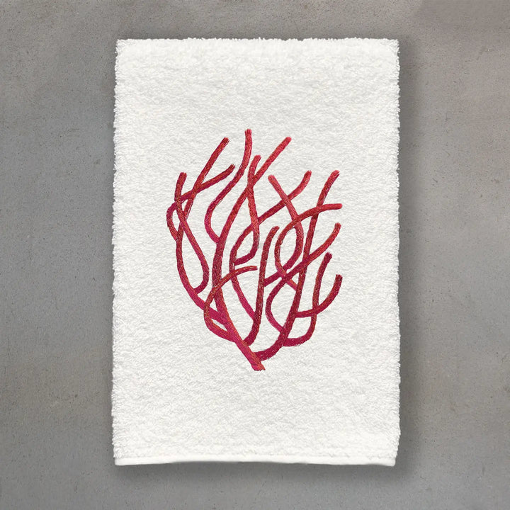 GUEST TOWEL TERRY CORAL IVORY