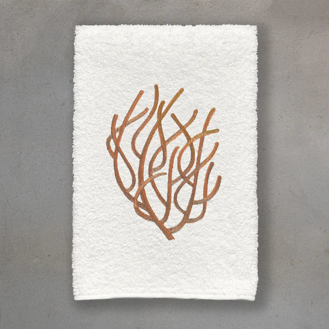 GUEST TOWEL TERRY CORAL IVORY