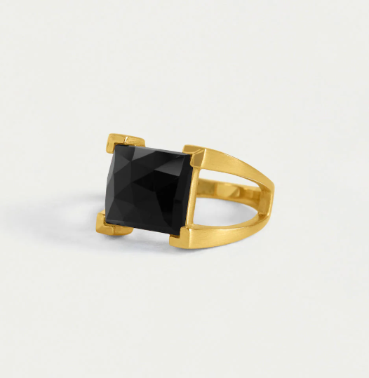 RING MINI PLAZA BLACK ONYX SZ 8 #69662