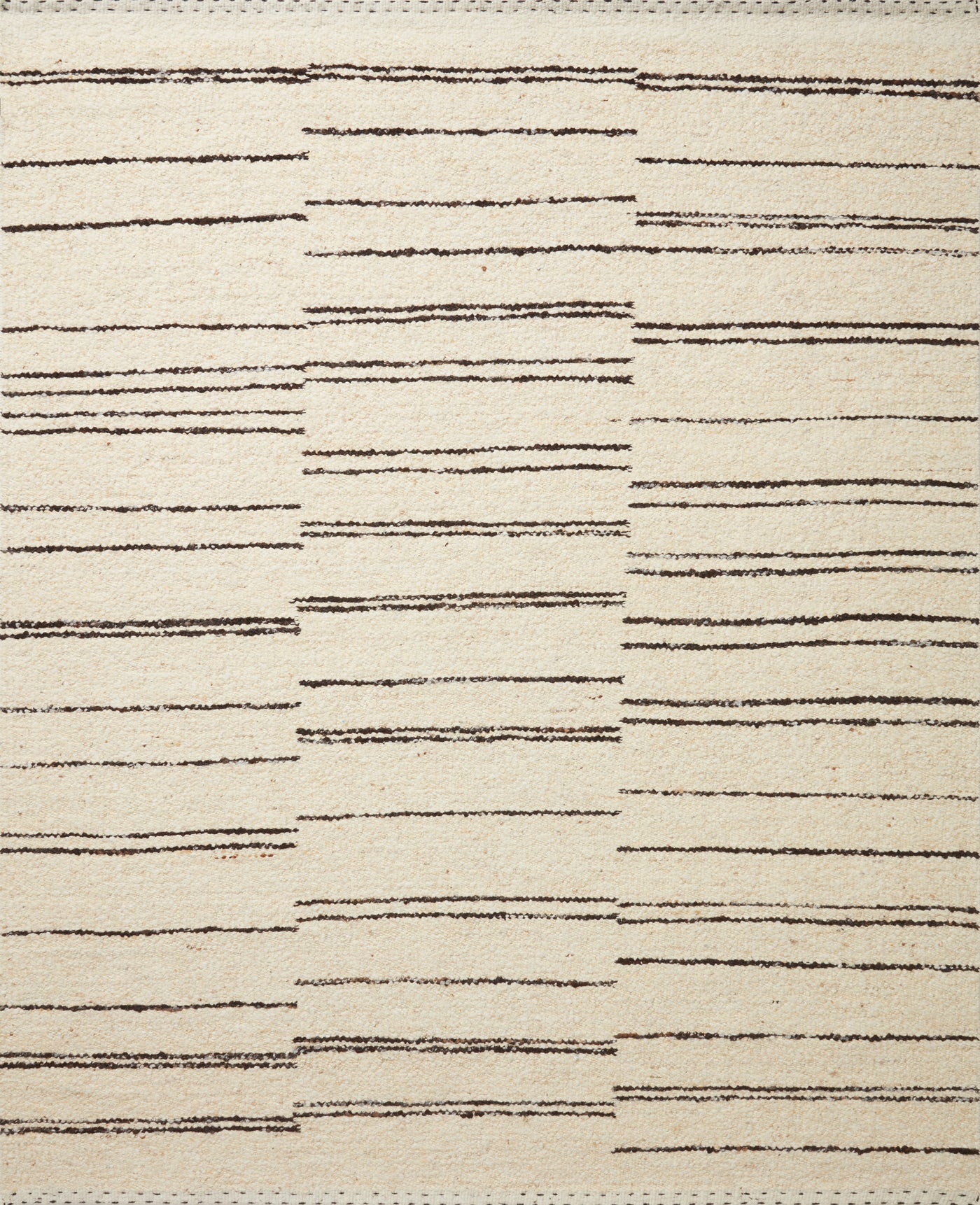 RUG WOVEN NATURAL/CHARCOAL