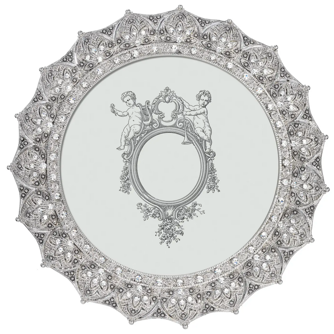 FRAME SILVER PEWTER ROUND 4"