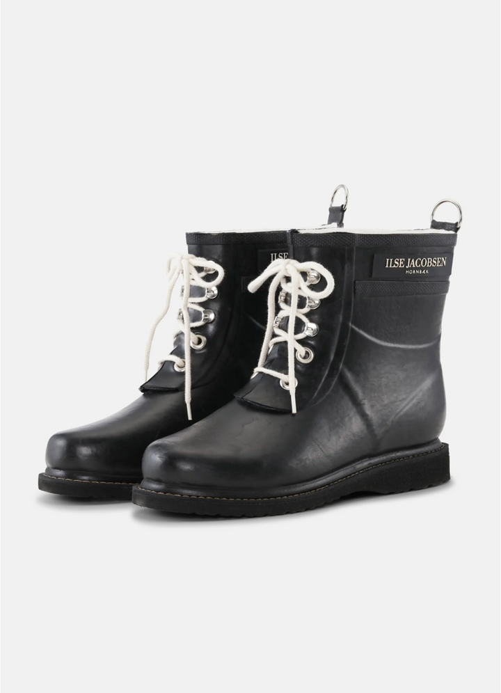 RUBBER BOOT ANKLE HIGH BLACK