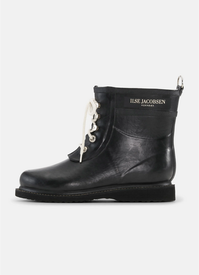 RUBBER BOOT ANKLE HIGH BLACK