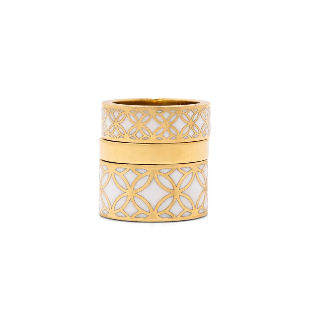 RING BAND GOLD MOTHER PEARL