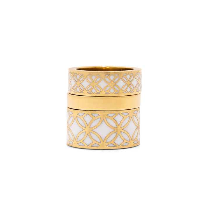 RING BAND GOLD MOTHER PEARL