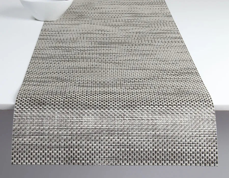 CHILEWICH TABLE RUNNER BASKETWEAVE OYSTER