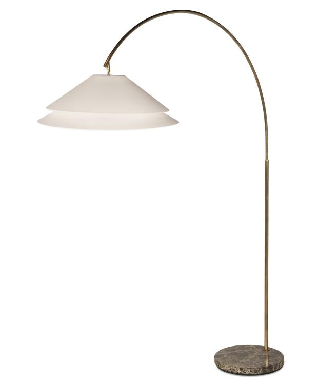 HALO DOUBLE 30" SHALLOW SHADE ARC FLOOR LAMP