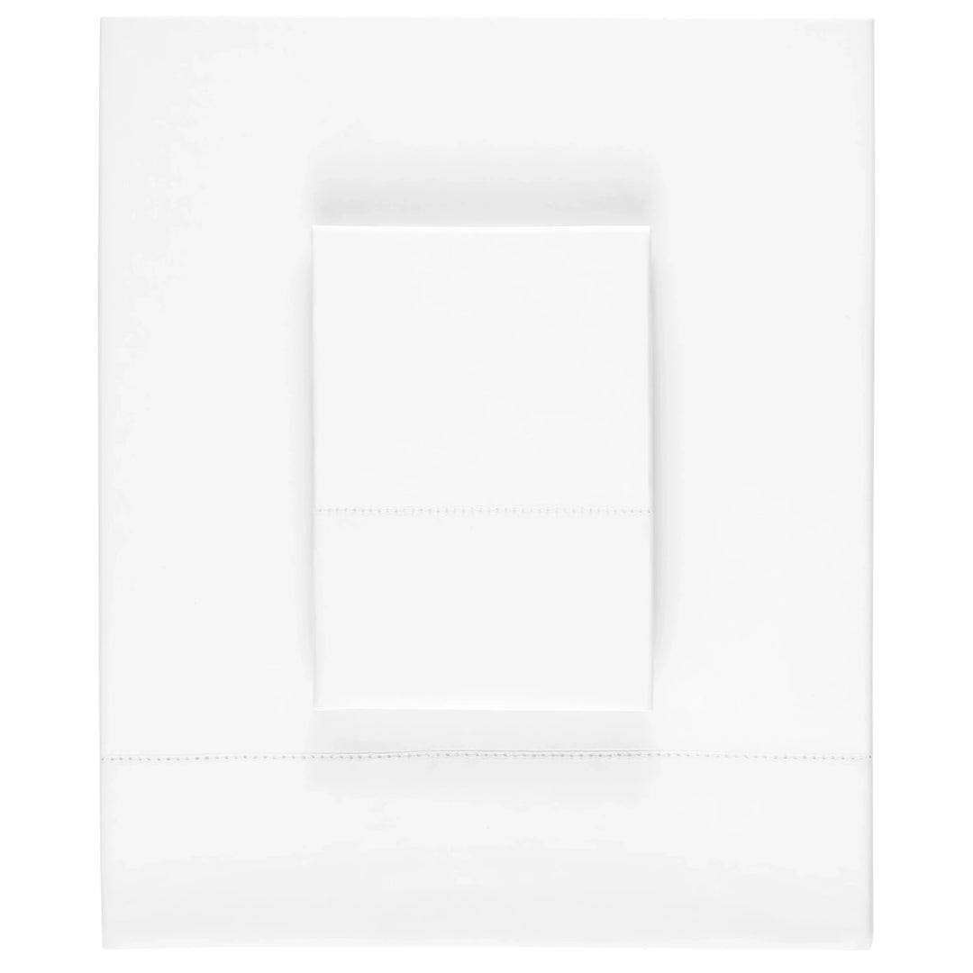 SHEET SET CLASSIC HEMSTITCH WHITE (Available in 4 Sizes)