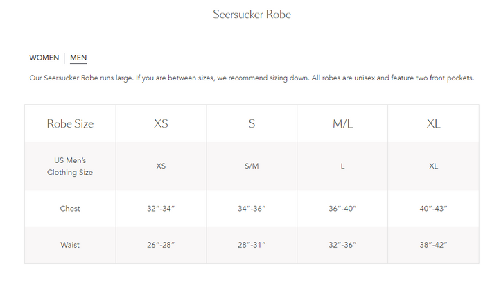 SEERSUCKER ROBE COLLECTION