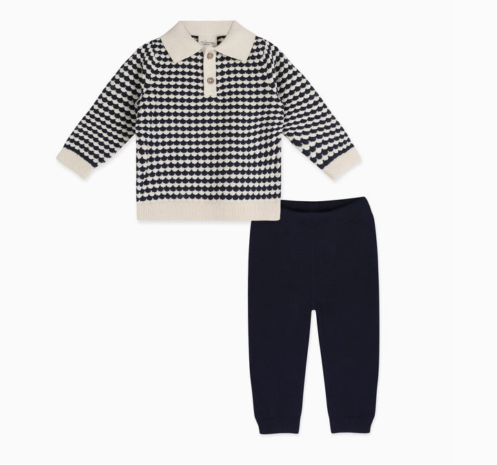 S/2 PULLOVER & PANTS LEO TEXTURED POLO