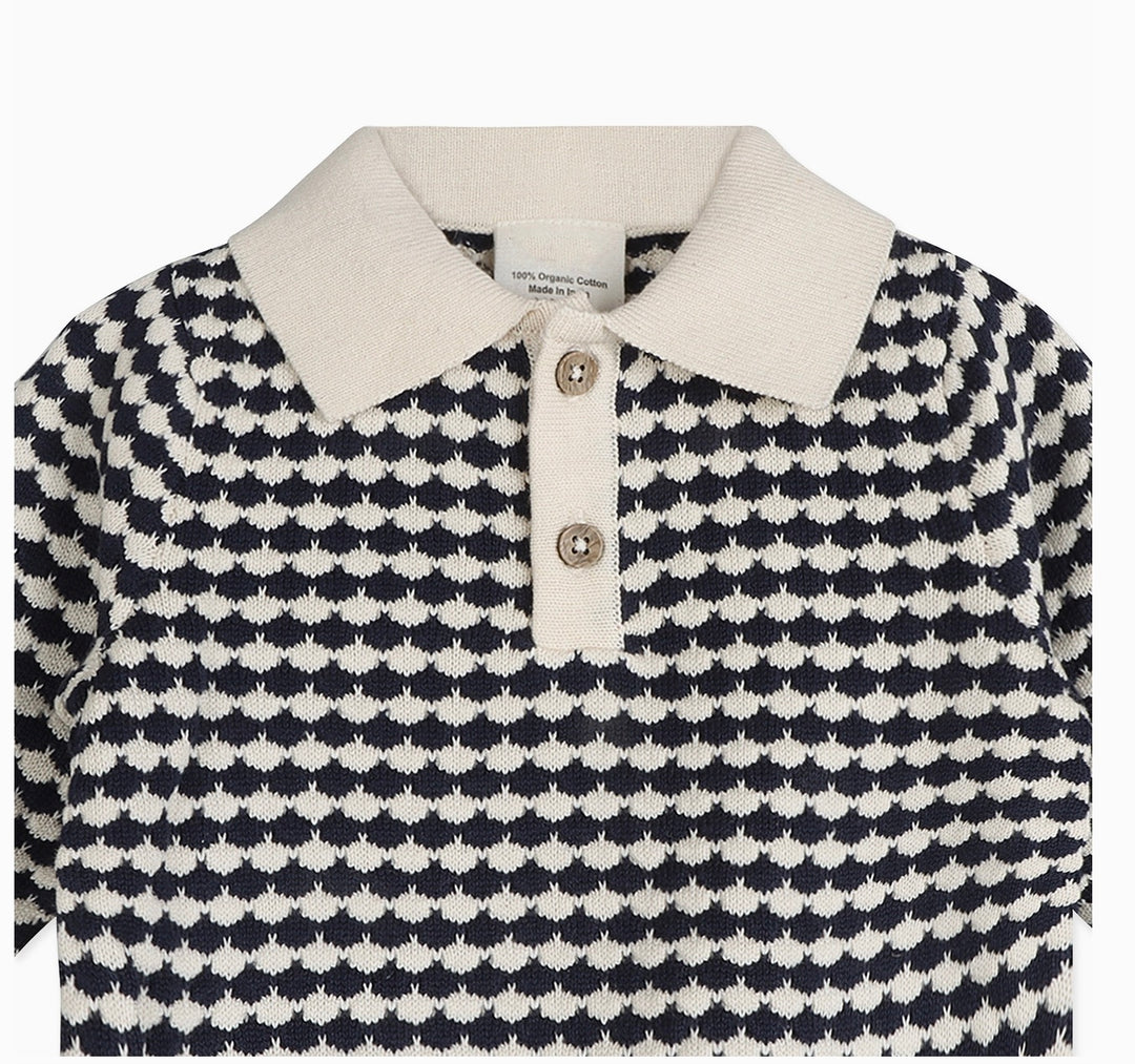 S/2 PULLOVER & PANTS LEO TEXTURED POLO