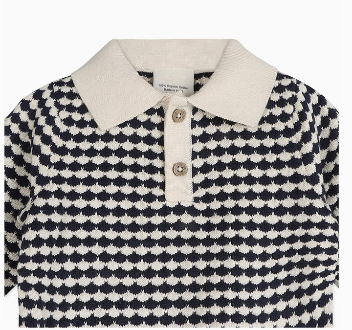 S/2 PULLOVER & PANTS LEO TEXTURED POLO