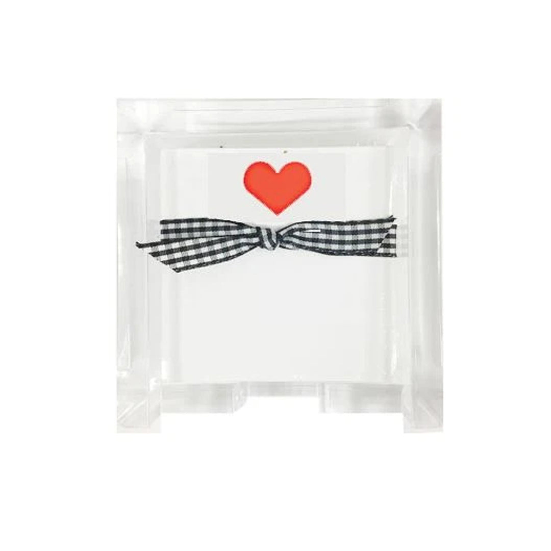 NOTEPAD HEART WITH TRAY MINI