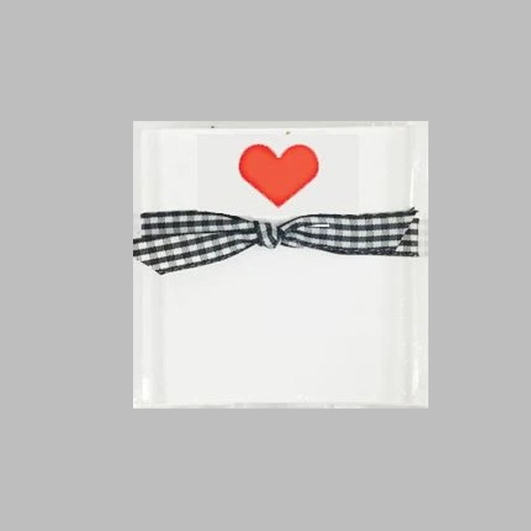 NOTEPAD HEART WITH TRAY MINI