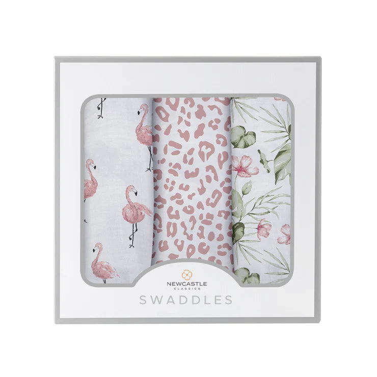 S/3 SWADDLE TROPICAL PARADISE