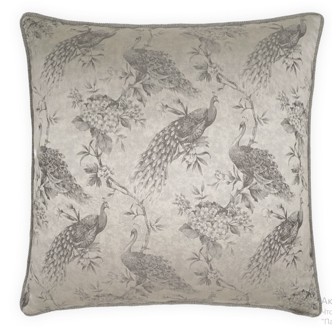 PILLOW PEACOCK SMOKE 20X20