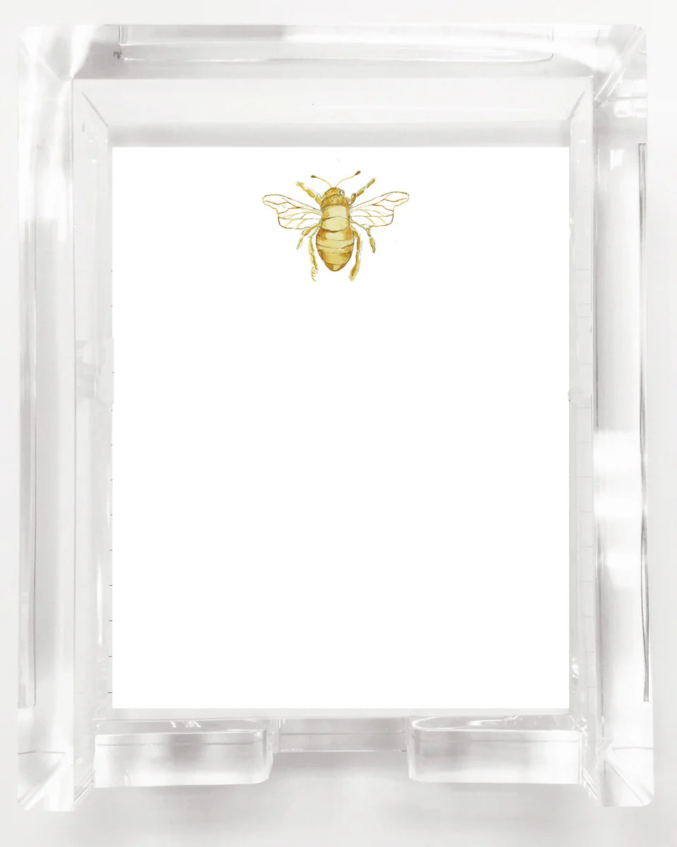 NOTEPAD GOLDEN BUMBLE BEE WITH TRAY