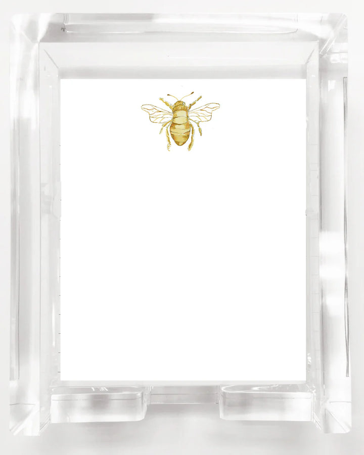 NOTEPAD GOLDEN BUMBLE BEE WITH TRAY