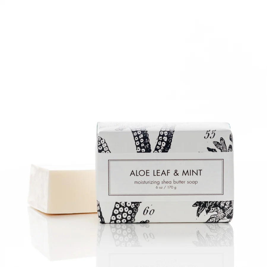 SHEA BUTTER BAR SOAP (ALOE LEAF & MINT)