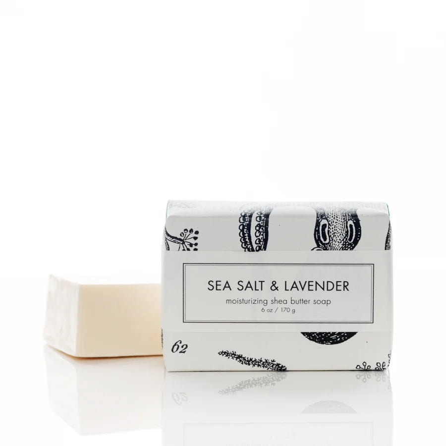 SHEA BUTTER BAR SOAP (SEA SALT & LAVENDER)