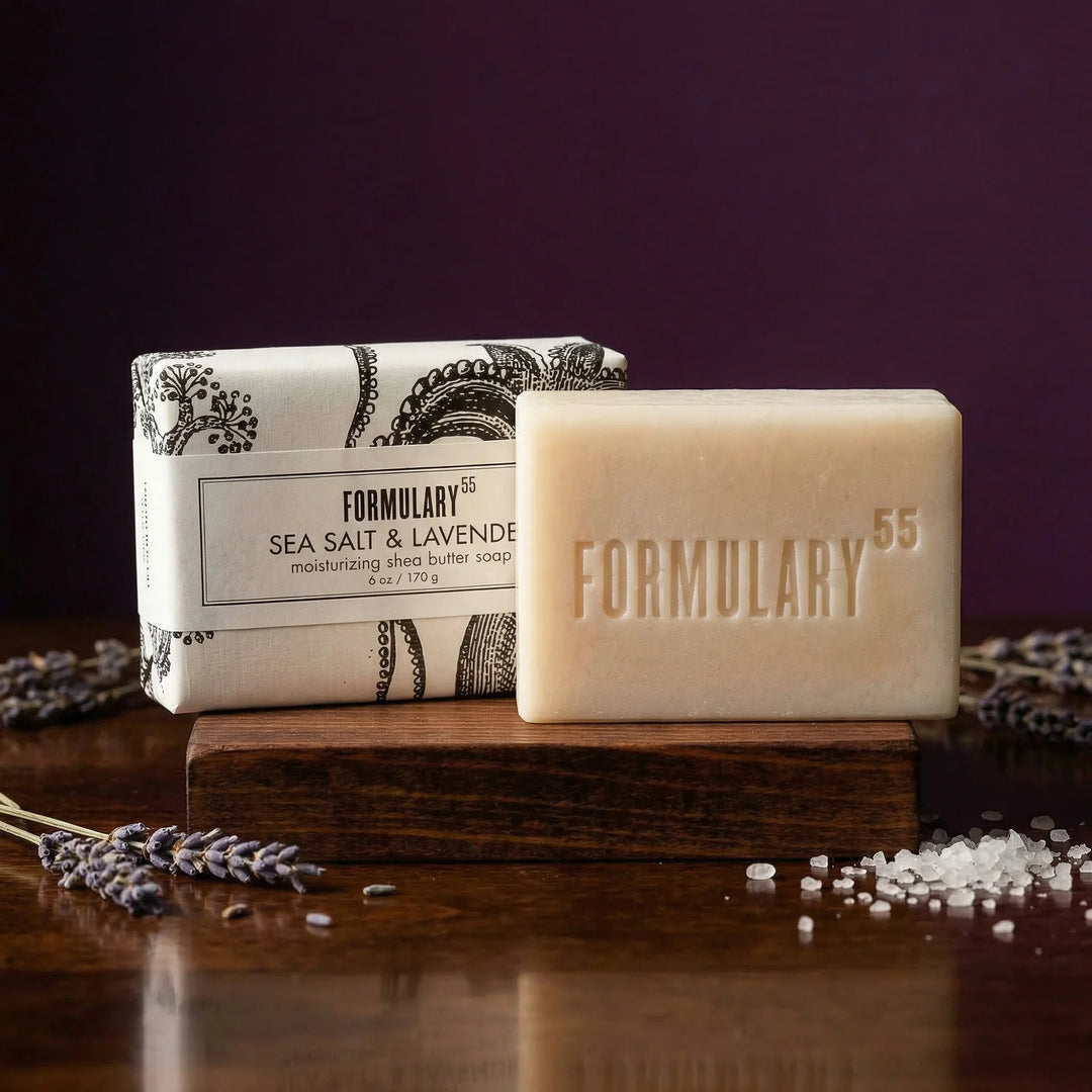 SHEA BUTTER BAR SOAP (SEA SALT & LAVENDER)
