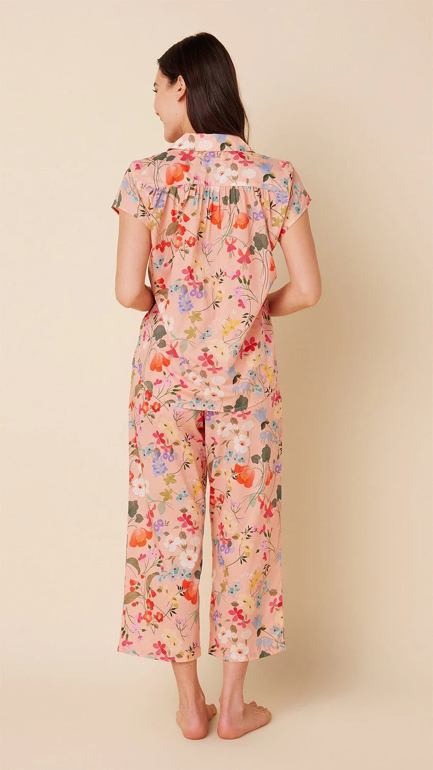 PAJAMA SET CAPRI PINK STRAWBERRY FIELDS