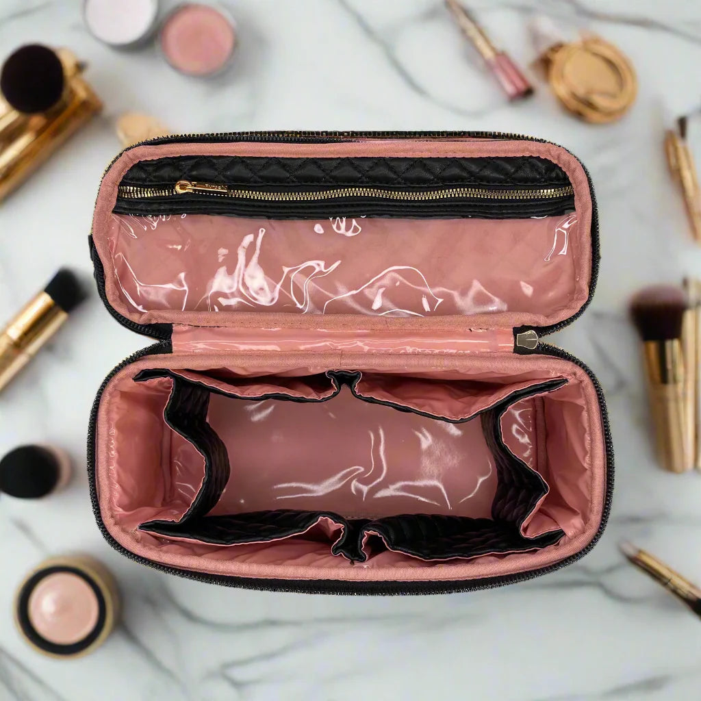 TRAVEL BAG QUILTED BLACK