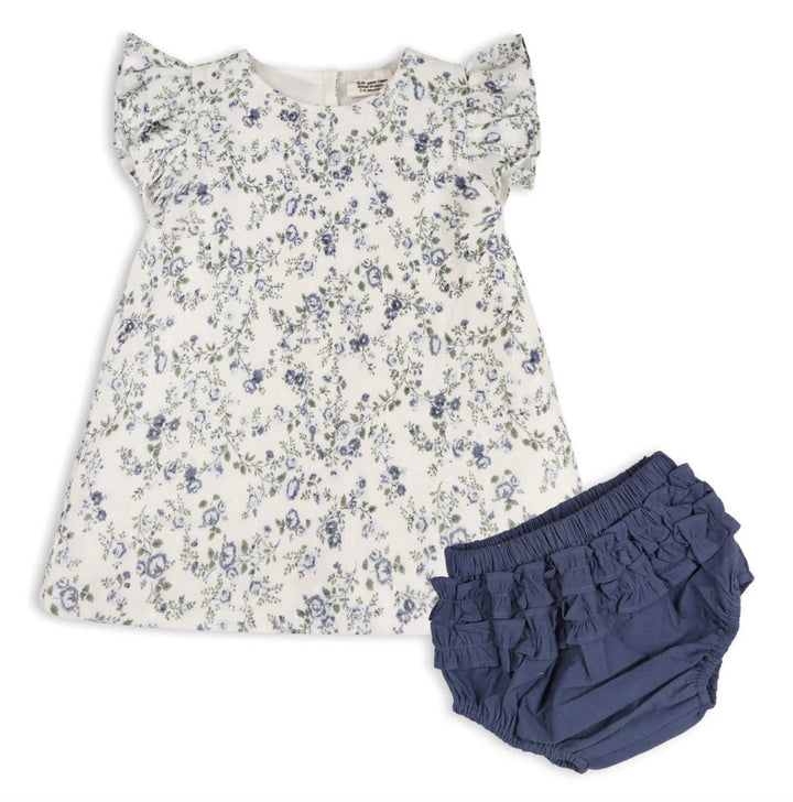 S/2 BLOUSE+BLOOMER NAVY DITSY FLORAL