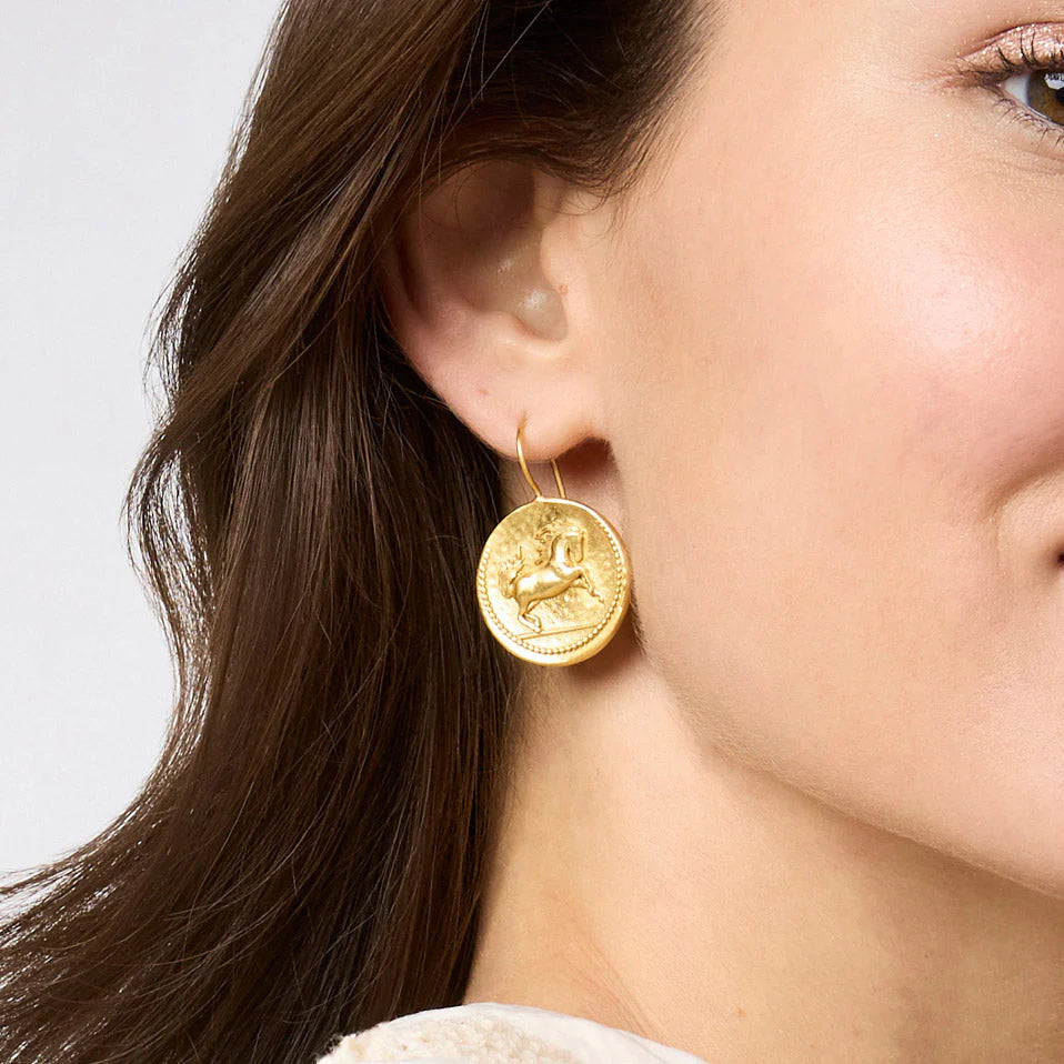 EARRING SARATOGA HORSE GOLD
