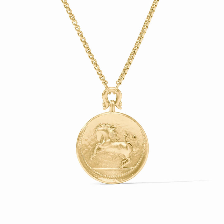 NECKLACE HORSE SARATOGA GOLD