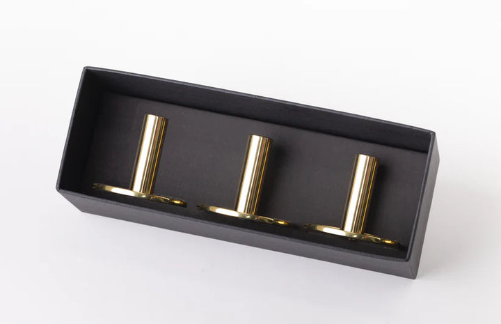 BRASS STEM BASE SET OF 3