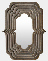 MIRROR BRASS ART DECO 30x40H