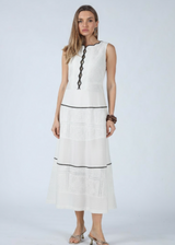 DRESS SQUARE-NECKED MIDI