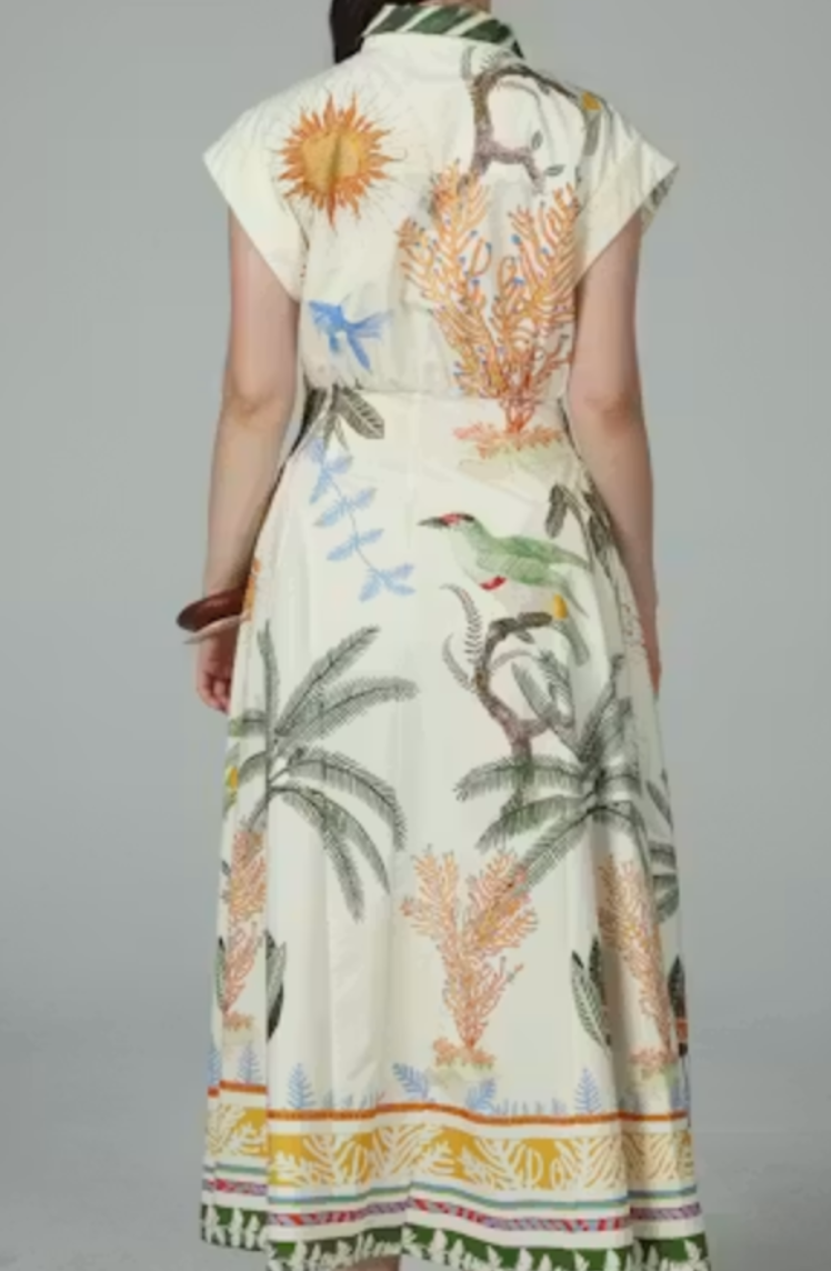 DRESS BUTTON CLOSURE MAXI