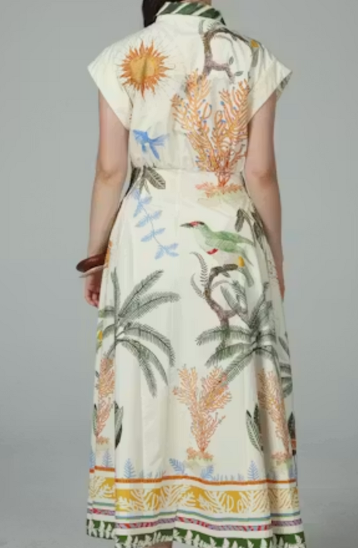 DRESS BUTTON CLOSURE MAXI