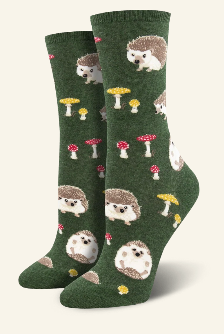 SOCKS SLOWPOKE GREEN HEATHER