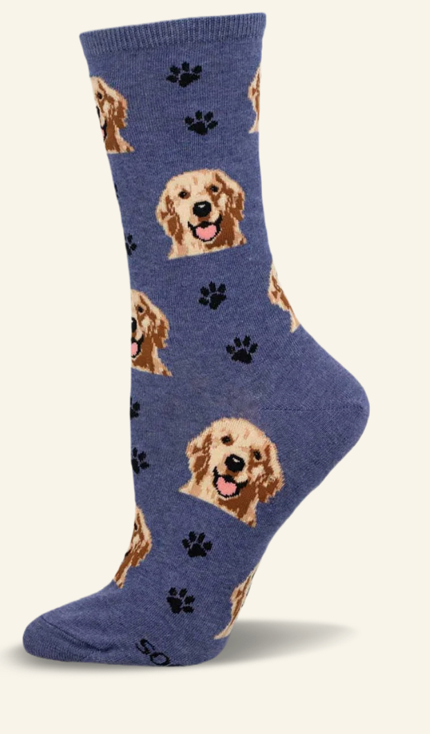 SOCKS WHO'S A GOOD BOY DENIM HEATHER