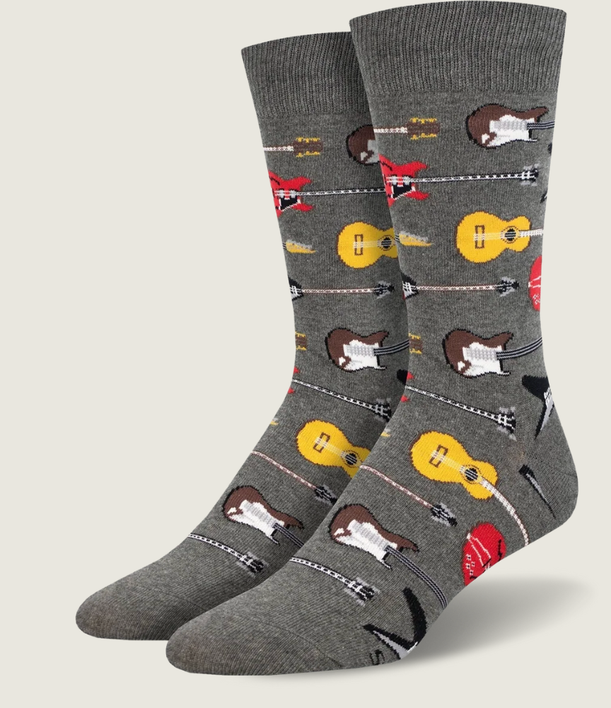 SOCKS GUITAR RIFF CHARCOAL HEATHER