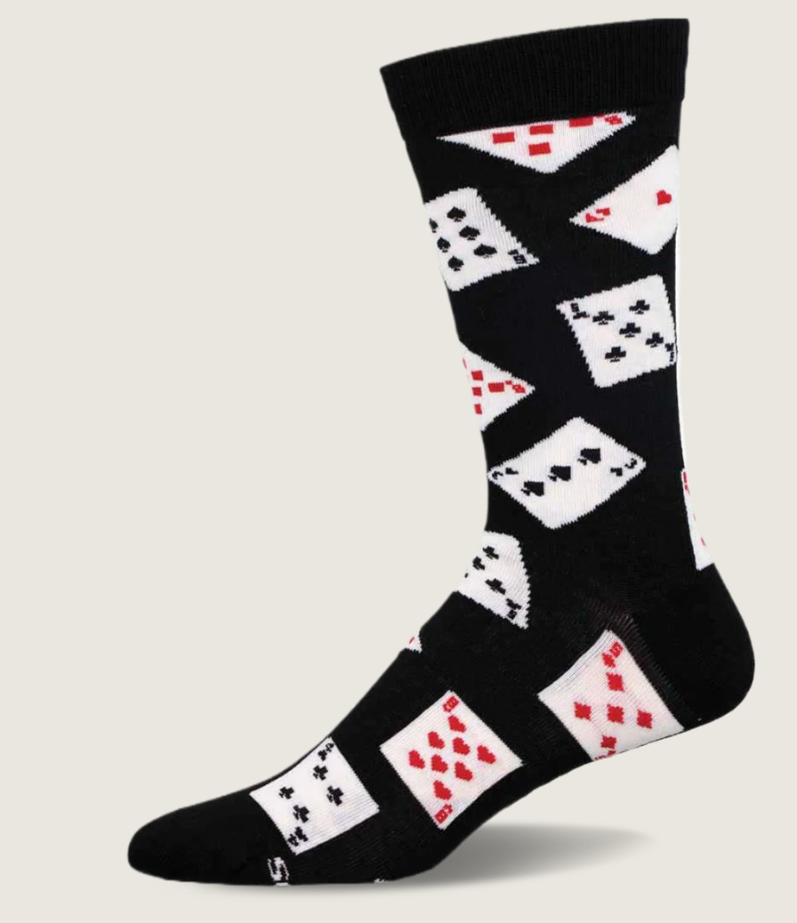 SOCKS DEAL ME IN BLACK
