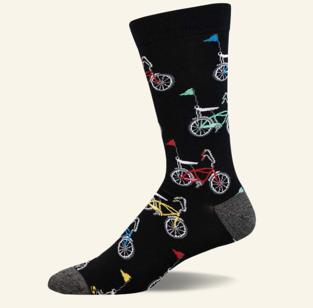 SOCKS RETRO BIKES BLACK
