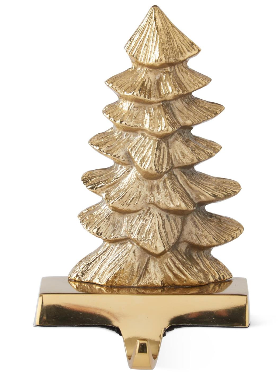 XMAS TREE BRASS STOCKING HOLDER