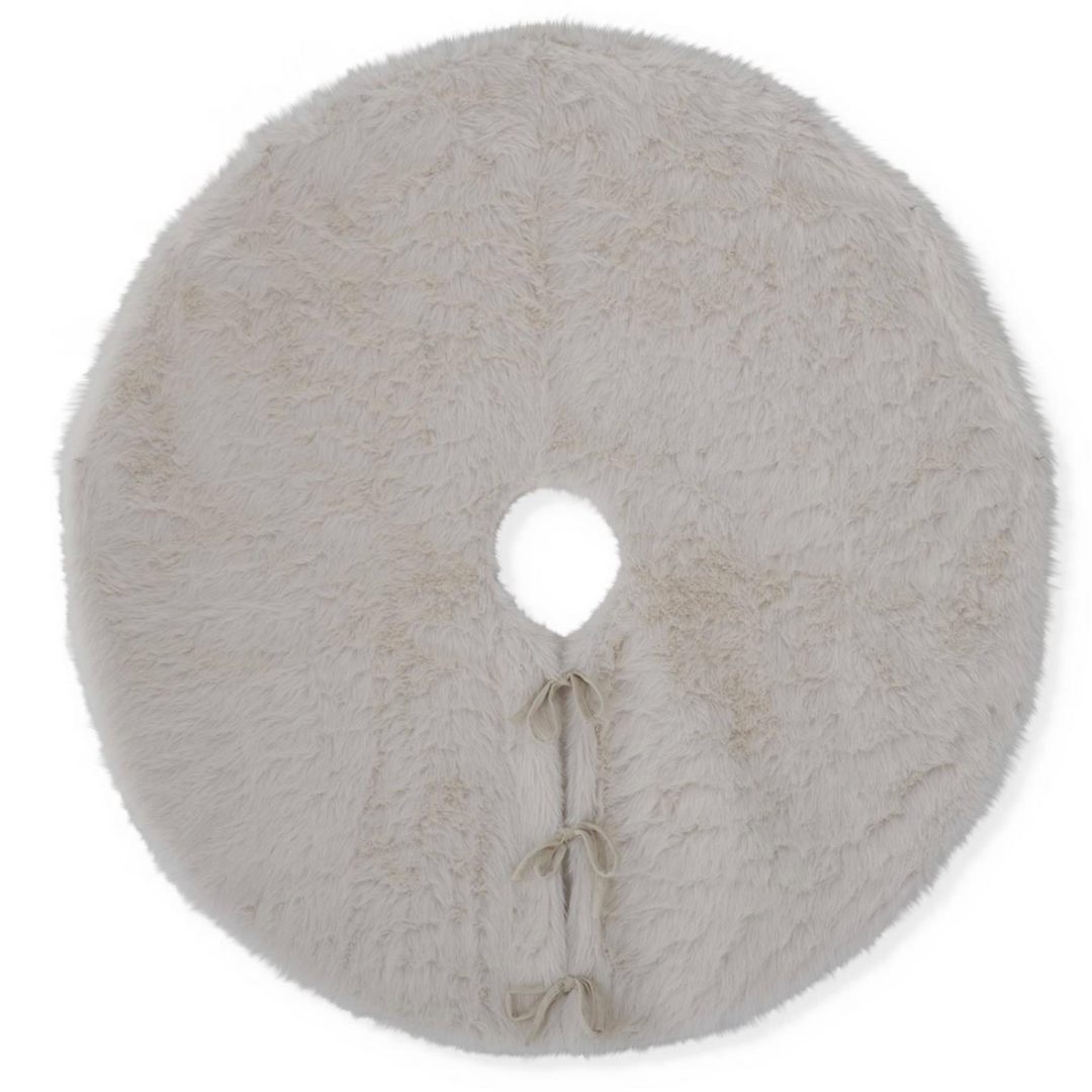 50" TREE SKIRT WHITE FAUX FUR