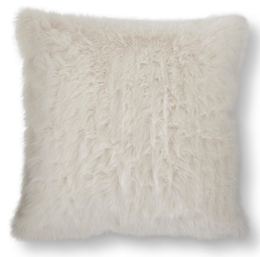 PILLOW WHITE FAUX FUR